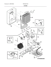 System parts for Frigidaire Side-By-Side Refrigerator FRSS2623AW3 from AppliancePartsPros.com