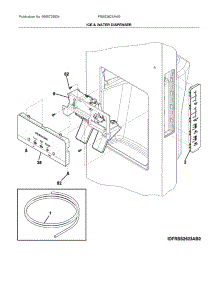Ice & Water Dispenser parts for Frigidaire Side-By-Side Refrigerator FRSS2623AW3 from AppliancePartsPros.com