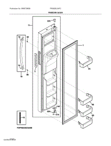 Freezer Door parts for Frigidaire Side-By-Side Refrigerator FRSS26L3AF2 from AppliancePartsPros.com