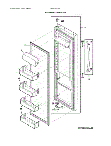 Refrigerator Door parts for Frigidaire Side-By-Side Refrigerator FRSS26L3AF2 from AppliancePartsPros.com
