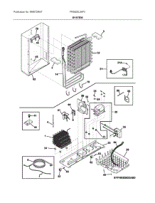 System parts for Frigidaire Side-By-Side Refrigerator FRSS26L3AF3 from AppliancePartsPros.com