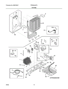 System parts for Frigidaire Side-By-Side Refrigerator FRSS26L3AF4 from AppliancePartsPros.com