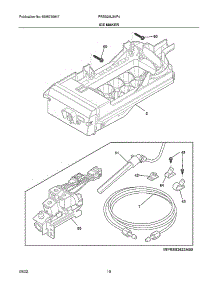 Ice Maker parts for Frigidaire Side-By-Side Refrigerator FRSS26L3AF4 from AppliancePartsPros.com
