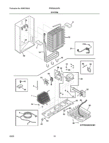 System parts for Frigidaire Side-By-Side Refrigerator FRSS26L3AF6 from AppliancePartsPros.com