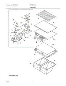 Shelves parts for Frigidaire Top-Mount Refrigerator FRTD2021AS0 from AppliancePartsPros.com