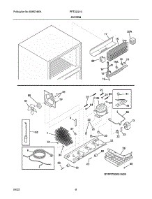 System parts for Frigidaire Top-Mount Refrigerator FRTD2021AW0 from AppliancePartsPros.com