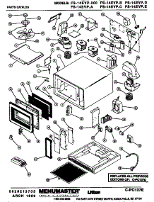 (Fs-14Evp.000) (Fs-14Evp.A) (Fs-14Evp.B) (Fs-14Evp.E) (Fs-14Evp.C) (Fs-14Evp.D) parts for Amana Microwave FS-14EVP.B from AppliancePartsPros.com