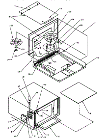 Cavity Assembly parts for Amana Microwave FS11EVP-P1186001M from AppliancePartsPros.com