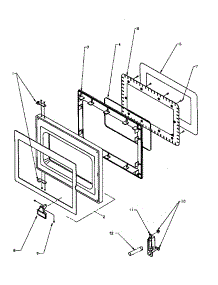 Door Assembly parts for Amana Microwave FS7EVP-P4020005101 from AppliancePartsPros.com