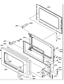 Door Assy parts for Amana Microwave FSC18VP-P1304423M from AppliancePartsPros.com