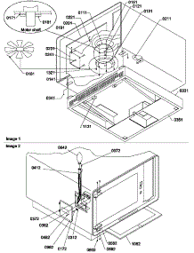 Motor, Light, & Door Mounting parts for Amana Microwave FSP11LW-P1185805M from AppliancePartsPros.com