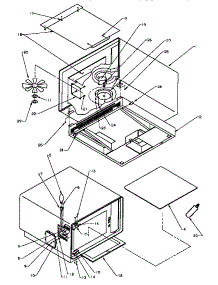 Cavity Assembly parts for Amana Microwave FSP11SS-P1185803M from AppliancePartsPros.com
