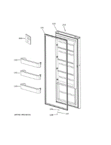 Door parts for Ge Upright Freezer FUF17QRRBWW from AppliancePartsPros.com
