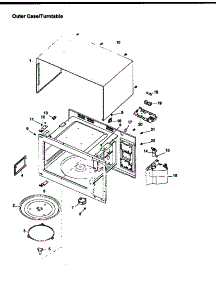 Outer Case / Turntable parts for Amana Countertop Microwave FW116T-P1178804M from AppliancePartsPros.com
