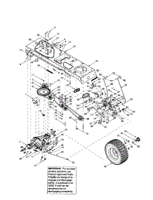 Frame / Axle Bracket / Drive parts for Bolens Front-Engine Lawn Tractor G808H from AppliancePartsPros.com