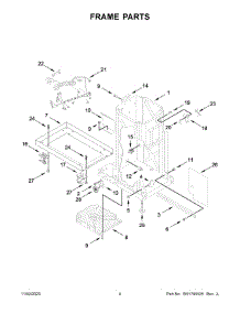 Frame Parts parts for Whirlpool Trash Compactor GACP15XXMG5 from AppliancePartsPros.com