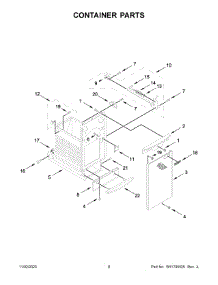 Container Parts parts for Whirlpool Trash Compactor GACP15XXMG5 from AppliancePartsPros.com