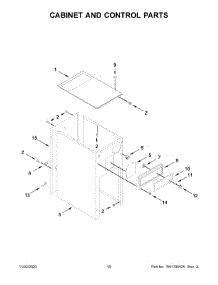 Cabinet And Control Parts parts for Whirlpool Trash Compactor GACP15XXMG5 from AppliancePartsPros.com