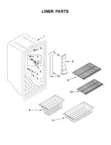 Liner Parts parts for Gladiator Refrigerator GAFZ30FDGB02 from AppliancePartsPros.com