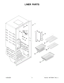 Liner Parts parts for Gladiator Upright Freezer GAFZ30FDGB06 from AppliancePartsPros.com