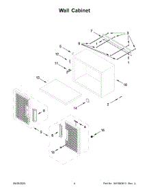 Wall Cabinet parts for Gladiator Tool Cabinet GANF03WDMTS00 from AppliancePartsPros.com