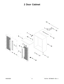 2 Door Cabinet parts for Gladiator Tool Cabinet GANF04WCMTS00 from AppliancePartsPros.com