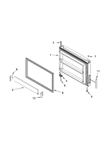 Top Door Parts parts for Gladiator Top-Mount Refrigerator GARF19XXYK01 from AppliancePartsPros.com