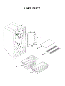 Liner Parts parts for Gladiator Refrigerator GARF30FDGB01 from AppliancePartsPros.com