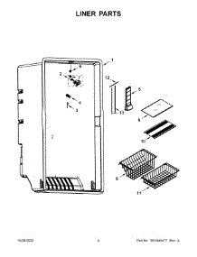 Liner Parts parts for Gladiator Refrigerator GARF30FDGB04 from AppliancePartsPros.com