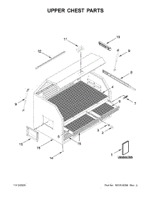 Upper Chest Parts parts for Gladiator Tool Cabinet GATC4115JG00 from AppliancePartsPros.com