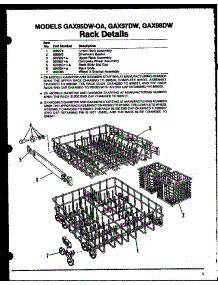 Rack Details parts for Amana Dishwasher GAX95DW-OA/MN01 from AppliancePartsPros.com