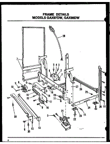 Frame Details (Gax97dw / Mn01) (Gax97dw / Mn02) (Gax97dw / Mn03) (Gax98dw / Mn01) (Gax98dw / Mn02) (Gax98dw / Mn03) parts for Amana Dishwasher GAX95DW-OA/MN01 from AppliancePartsPros.com