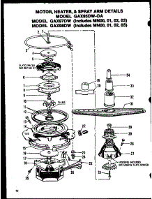 Motor parts for Amana Dishwasher GAX95DW-OA/MN01 from AppliancePartsPros.com