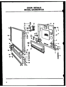 Door Details (Gax95dw-Oa / Mn01) (Gax95dw-Oa / Mn02) (Gax95dw-Oa / Mn03) parts for Amana Dishwasher GAX95DW-OA/MN03 from AppliancePartsPros.com