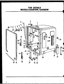 Tub Details (Gax97dw / Mn01) (Gax97dw / Mn02) (Gax97dw / Mn03) (Gax98dw / Mn01) (Gax98dw / Mn02) (Gax98dw / Mn03) parts for Amana Dishwasher GAX97DW/MN02 from AppliancePartsPros.com