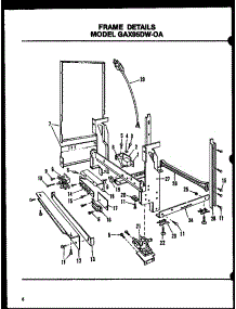 Frame Details (Gax95dw-Oa / Mn01) (Gax95dw-Oa / Mn02) (Gax95dw-Oa / Mn03) parts for Amana Dishwasher GAX97DW/MN02 from AppliancePartsPros.com