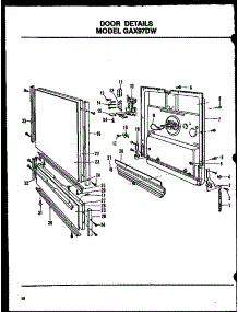Door Details (Gax97dw / Mn01) (Gax97dw / Mn02) (Gax97dw / Mn03) parts for Amana Dishwasher GAX97DW/MN02 from AppliancePartsPros.com