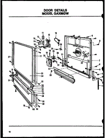 Door Details (Gax98dw / Mn01) (Gax98dw / Mn02) (Gax98dw / Mn03) parts for Amana Dishwasher GAX97DW/MN03 from AppliancePartsPros.com