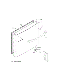 Freezer Door parts for Ge Bottom-Mount Refrigerator GBE21DYKHRFS from AppliancePartsPros.com