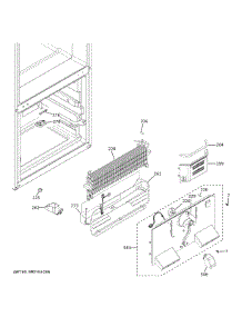 Freezer Section parts for Ge Bottom-Mount Refrigerator GBE21DYKHRFS from AppliancePartsPros.com