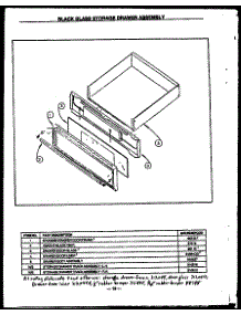 Black Glass Storage Drawer Assembly (Gbe26fcod) (Sbe26fcod) parts for Modern Maid Electric Range GBE22AAOCP from AppliancePartsPros.com