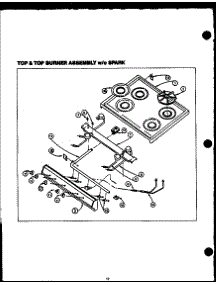 Top & Top Burnerassembly W / O Spark (Gbp24fc) (Sbp24fc) (Gbp24aa0pu) (Sbp24aa0pu) parts for Amana Gas Range GBK26DA from AppliancePartsPros.com