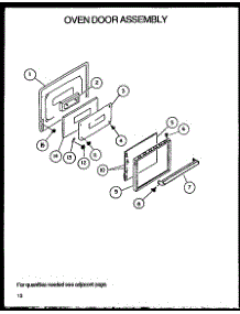 Oven Door Assembly parts for Amana Gas Range GBK26FS0/P1142147NW from AppliancePartsPros.com