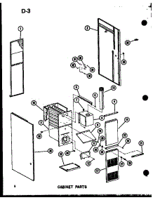 Cabinet Parts (Gc65dm-2 / P96523-1F) (Gc80dm-3 / P96523-2F) (Gc105dm-3 / P96523-3F) (Gc120dm-3.5 / P96523-4F) (Gc140dm-4 / P96523-5F) parts for Amana Furnace GC120DM-3.5/P96523-4F from AppliancePartsPros.com