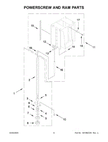 Powerscrew And Ram Parts parts for Whirlpool Trash Compactor GC900QPPB7 from AppliancePartsPros.com