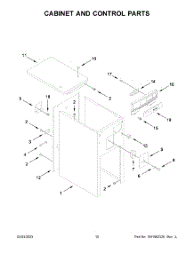 Cabinet And Control Parts parts for Whirlpool Trash Compactor GC900QPPB7 from AppliancePartsPros.com