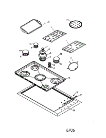 Hob Top parts for  Gas Cooktop GC913SS-88452A from AppliancePartsPros.com