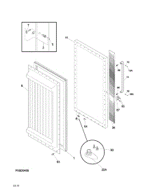 Door parts for Gibson Upright Freezer GCBM18FQWA from AppliancePartsPros.com