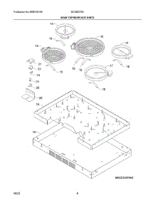 Maintop / Surface Units parts for Frigidaire Electric Cooktop GCCE3070AS from AppliancePartsPros.com