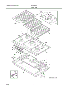 Cook Top|Mgccg3648as.Svg parts for Frigidaire Gas Cooktop GCCG3648AB from AppliancePartsPros.com